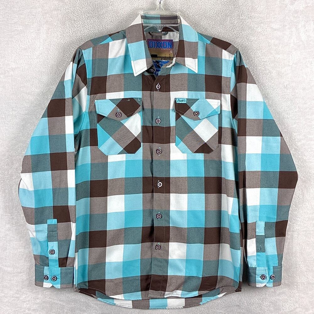 Dixxon Flannel Co Shirt Mens S Brown Black Plaid The Pier Bowl Grunge Surf Skate